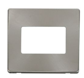 Definity Front Plate Brushed Steel Wiring Accessories Click Decorative Screwless Definity Front Plate Brushed Steel Wiring Accessories Click Decorative Screwless